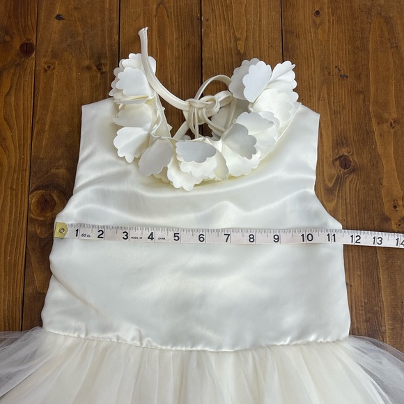 Trish Scully cream Aeralina formal dress size 6 jr. bride flower girl dress - Picture 9 of 12